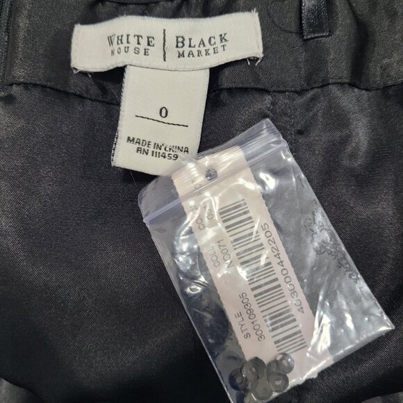 NWT White House Black Market Floral Sequin Lace Strapless Lined Short Dress 0 - Picture 3 of 11